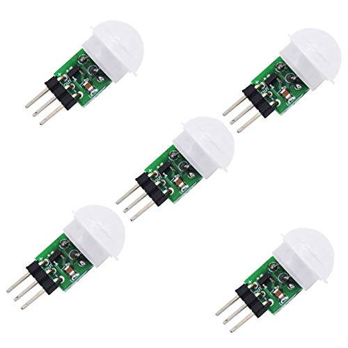 DaFuRui AM312 PIR Sensor，5Pack PIR Motion Sensor Outdoor Mini Pyroelectric Infrared PIR Human IR Sensor Module Body Manual Motion Sensor Detector Modules