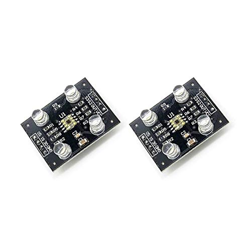 DEVMO 2PCS TCS230 TCS3200 RGB Light Color Recognition Sensor Detector Module with 4 LED Compatible with MCU Ar-duino