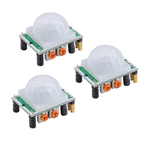 HiLetgo 3pcs HC-SR501 PIR Infrared Sensor Human Body Infrared Motion Module for Arduino Raspberry Pi