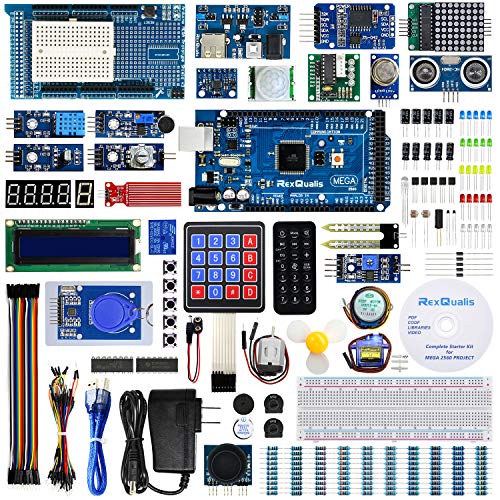 REXQualis Most Complete Starter Kit Base on Arduino MEGA 2560 w/Detailed Tutorial Compatible with Arduino IDE