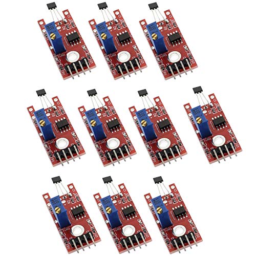 Rasbee 10pcs KY-024 Hall Magnetic Standard Linear Module for Linear Magnetic Hall Effect Sensor KY024