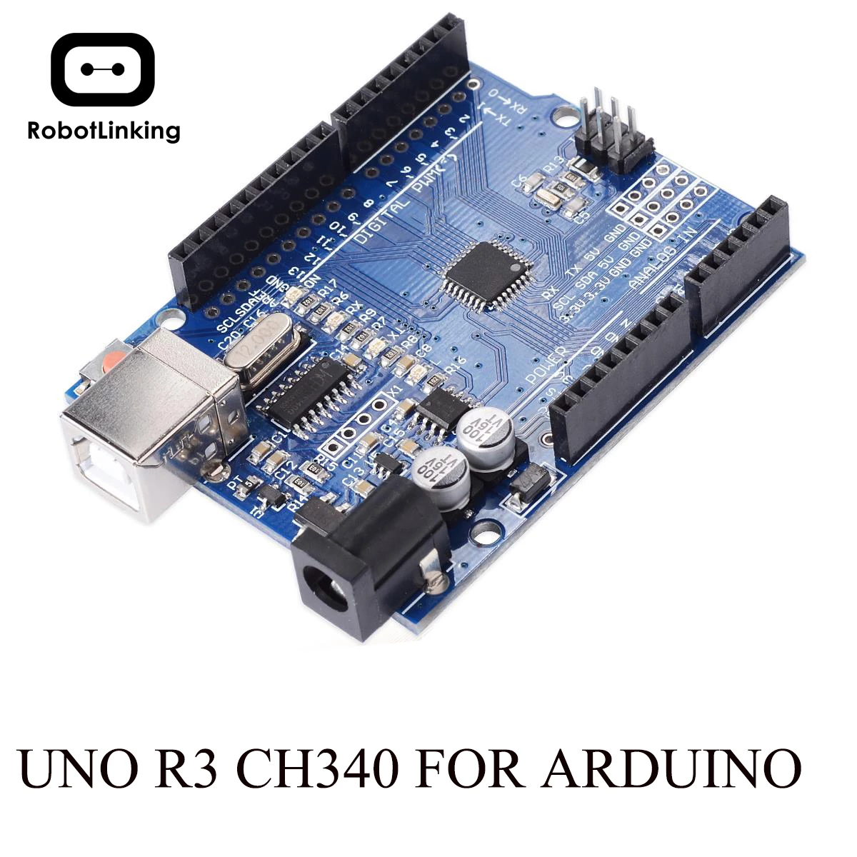 UNO R3 Placa de desarrollo ATmega328P CH340 CH340G para Arduino UNO R3 con cabezal de Pin recto