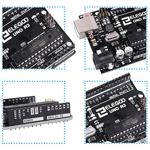 ELEGOO UNO R3 Board ATmega328P with USB Cable(Arduino-Compatible) for Arduino